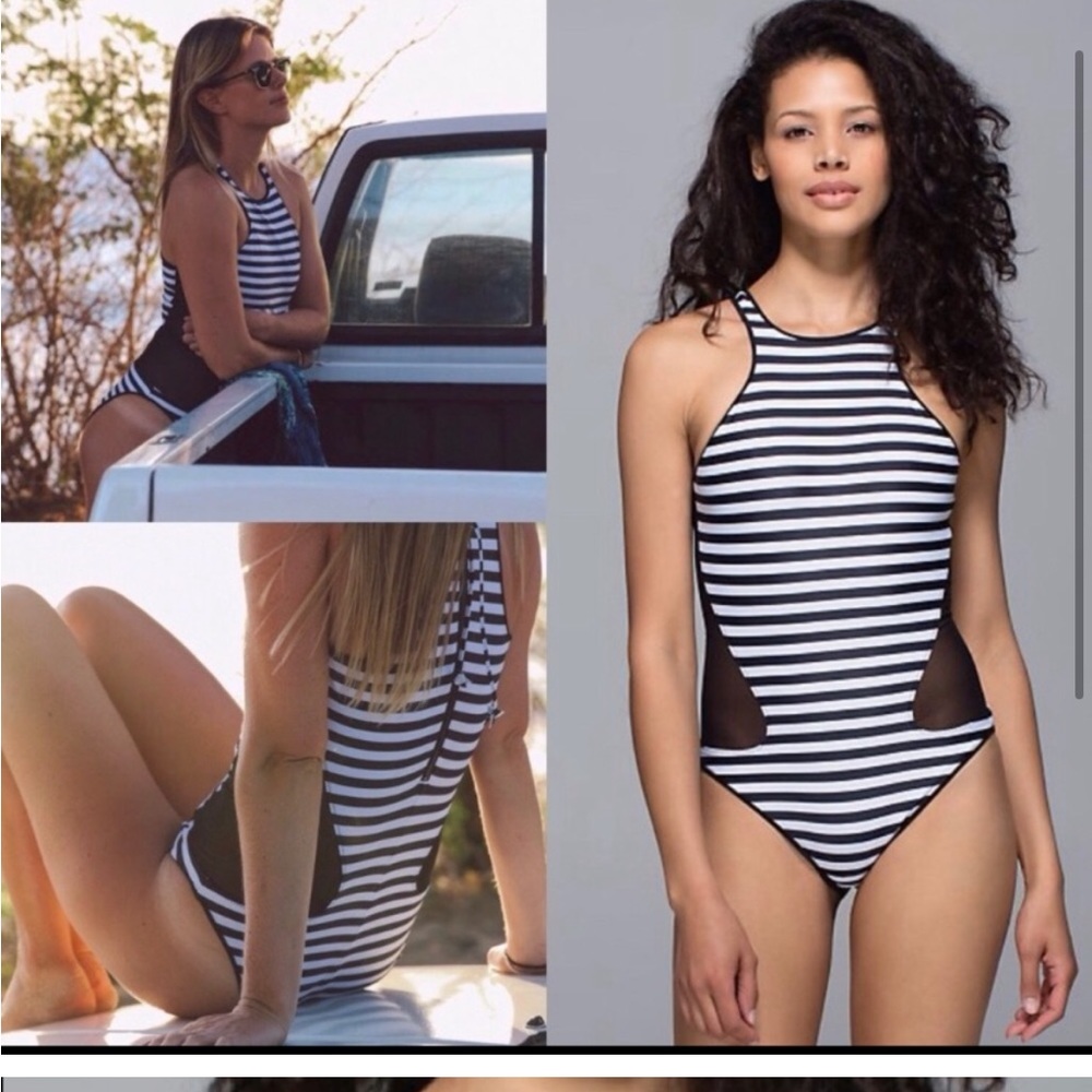 Lululemon size 8 brand new striped Salty Swim Front Racer
